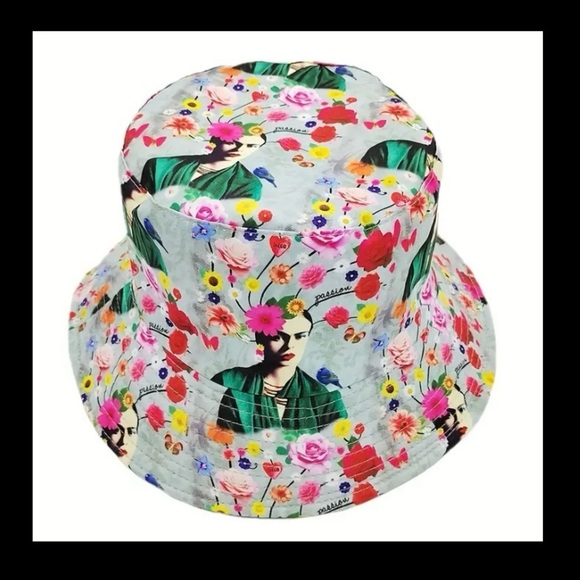 Frida Kahlo Inspired Reversible Bucket Hat - Picture 4 of 13